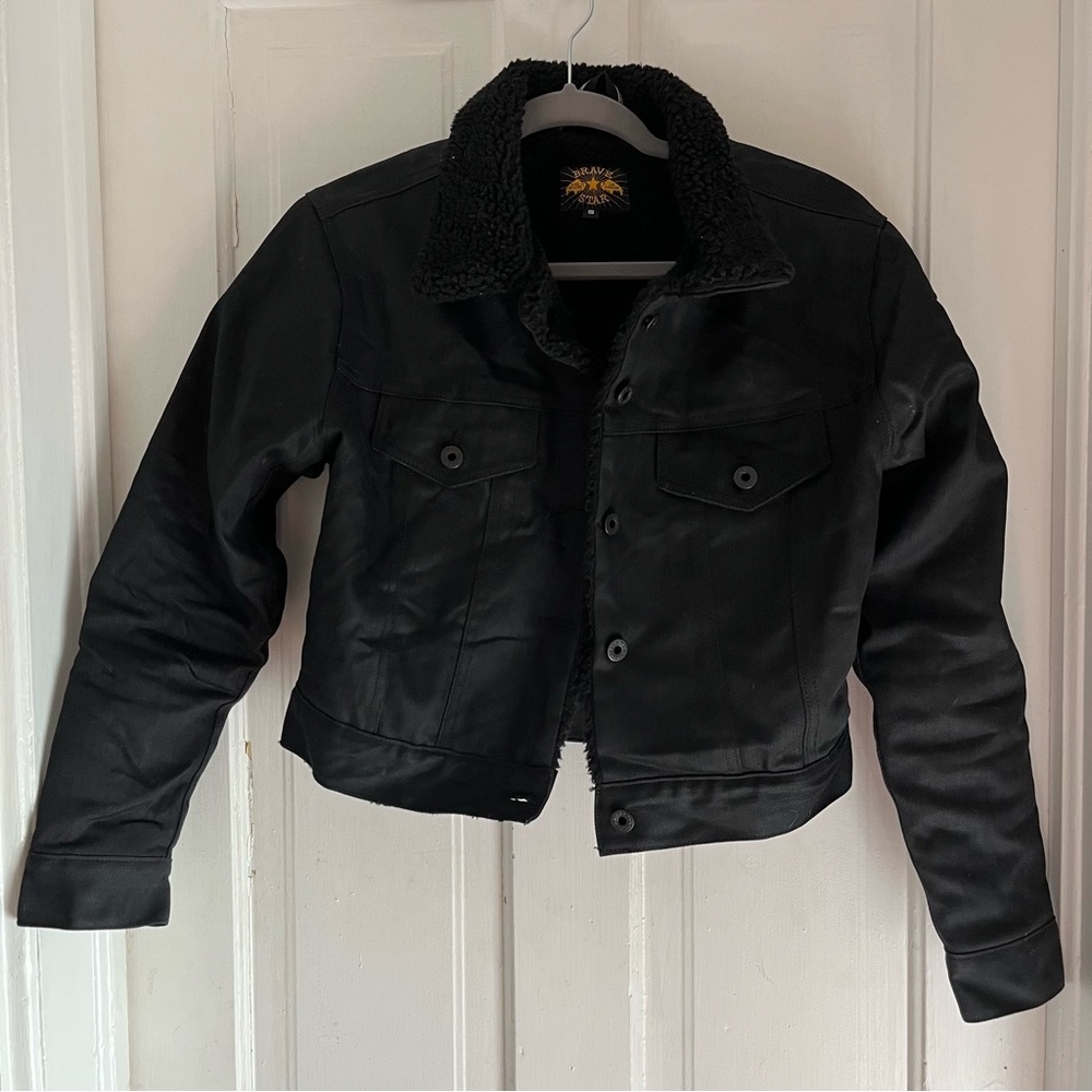 Brave Star Selvage Black Sherpa Jacket Women’s size Small